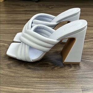 Abound Pastel Blue Heeled Mules with Chunky Block Heel